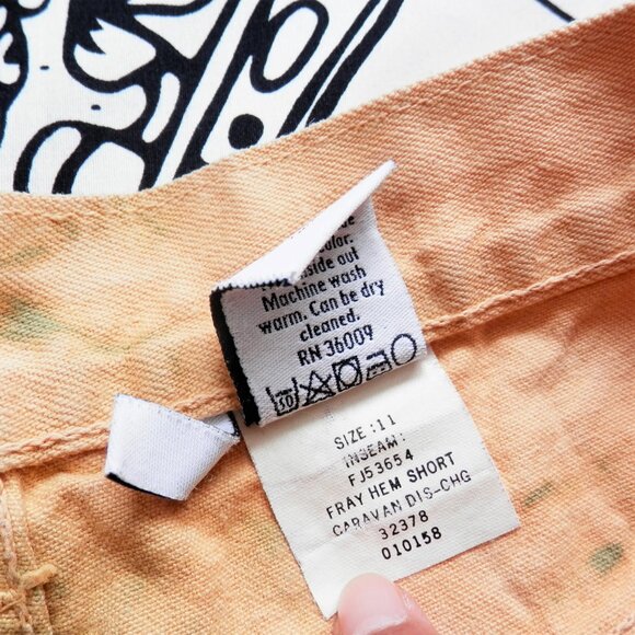 Calvin Klein || 90s Tie-Dye Denim Cut-Off High Waist Shorts - Picture 7 of 9